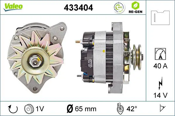 433404 ALTERNATOR REMAN RE GEN