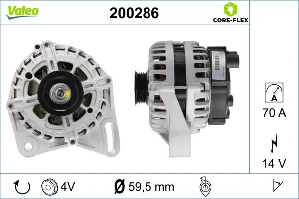 200286 ALTERNATOR REMAN CORE FLEX
