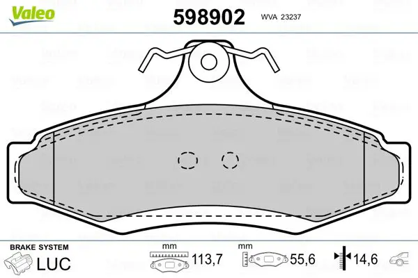 598902 Колодки тормозные DAEWOO: