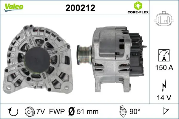 200212 ALTERNATOR REMAN CORE FLEX