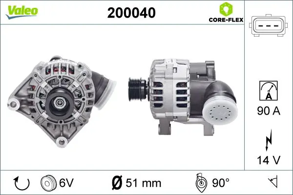  ALTERNATOR REMAN - CORE-FLEX