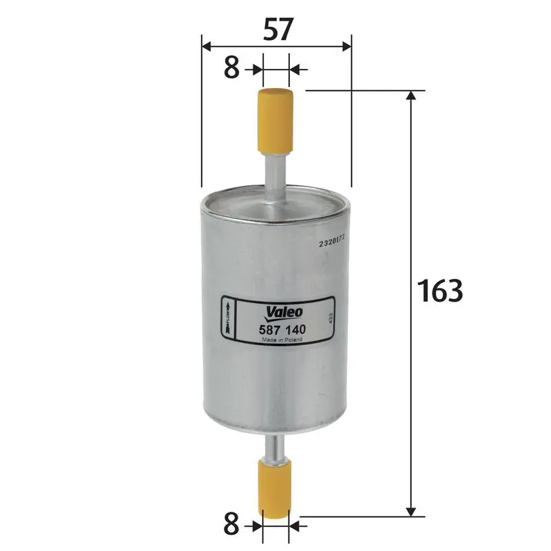 VALEO 587140 Топливный фильтр