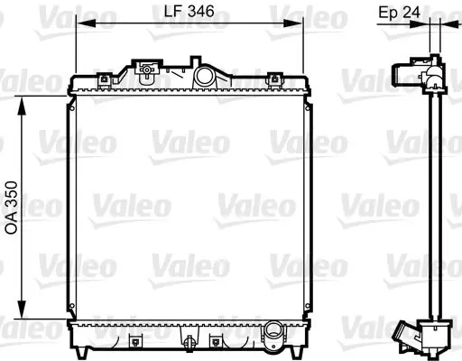 Valeo 731434 Радиатор двигателя