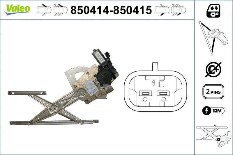 VALEO 850414 Стеклоподъемники
