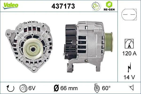 437173 ALTERNATOR REMAN RE GEN
