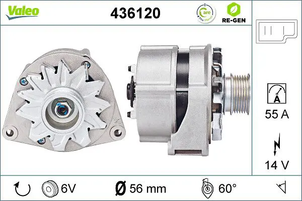 436120 ALTERNATOR REMAN RE GEN