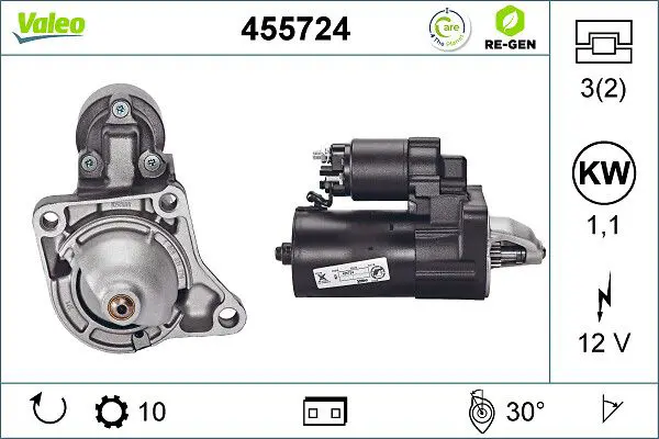 455724 STARTER REMAN RE GEN