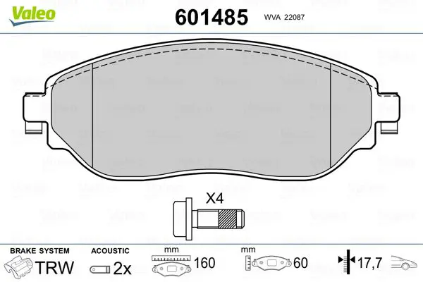 601485 BRAKE PADS