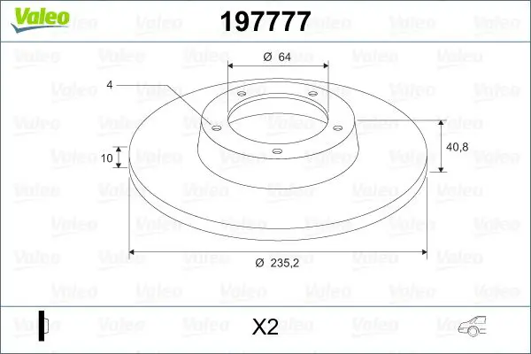 197777 BRAKE DISC X2