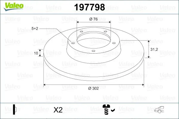 197798 BRAKE DISC X2