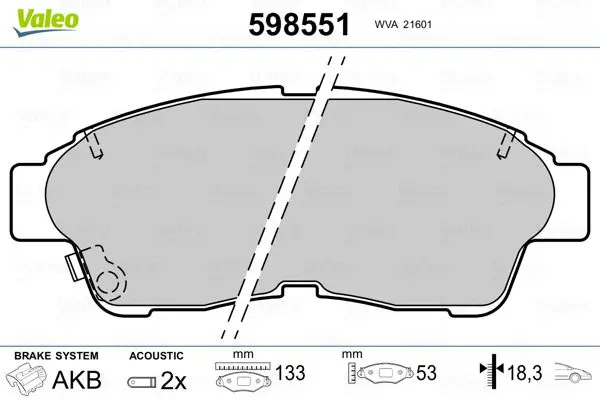 598551 BRAKE PADS