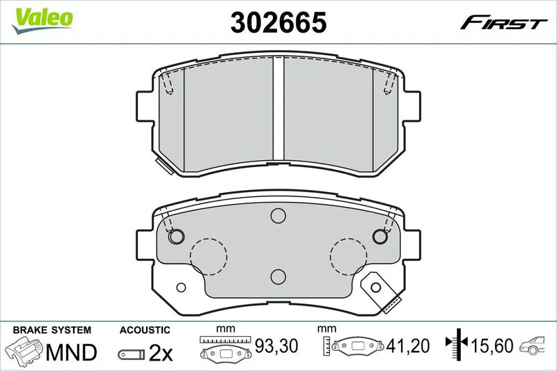 302665 Комплект тормозных колодок,