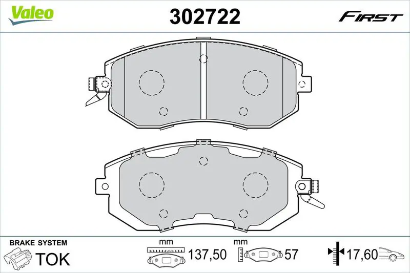 302722 Комплект тормозных колодок,