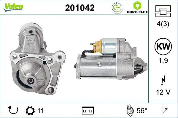 201042 STARTER REMAN CORE FLEX