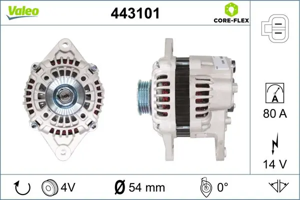 443101 ALTERNATOR NEW CORE FLEX