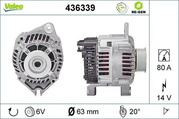 436339 ALTERNATOR REMAN RE GEN