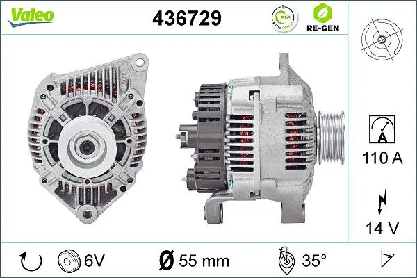 436729 ALTERNATOR REMAN RE GEN
