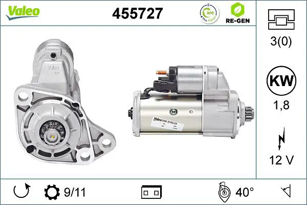 455727 STARTER REMAN RE GEN