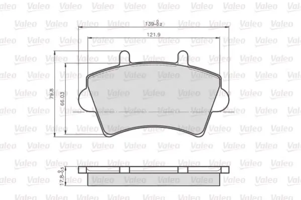 VALEO 872613 Комплект тормозных колодок