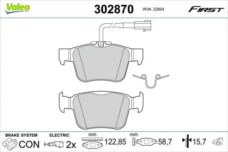 302870 Комплект тормозных колодок,