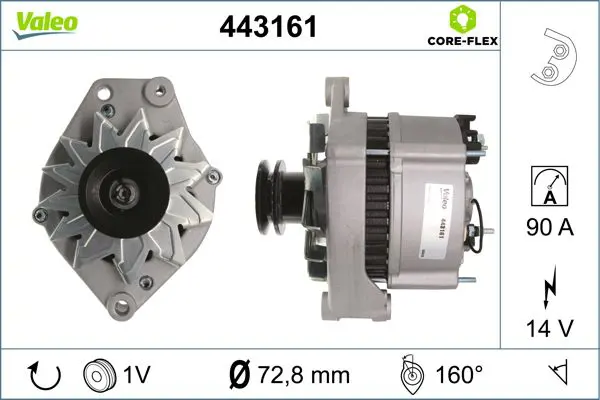 443161 ALTERNATOR NEW CORE FLEX