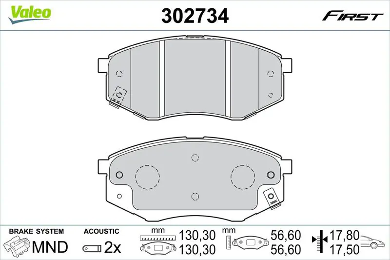 302734 Комплект тормозных колодок,