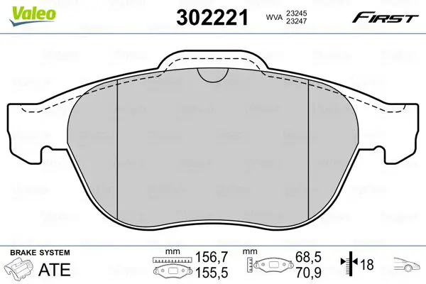 302221 Комплект тормозных колодок,