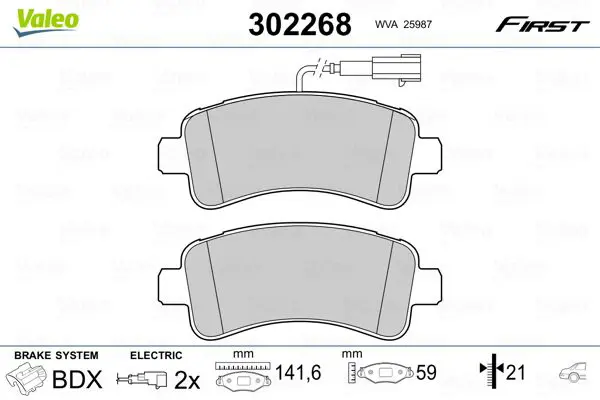 302268 Комплект тормозных колодок,