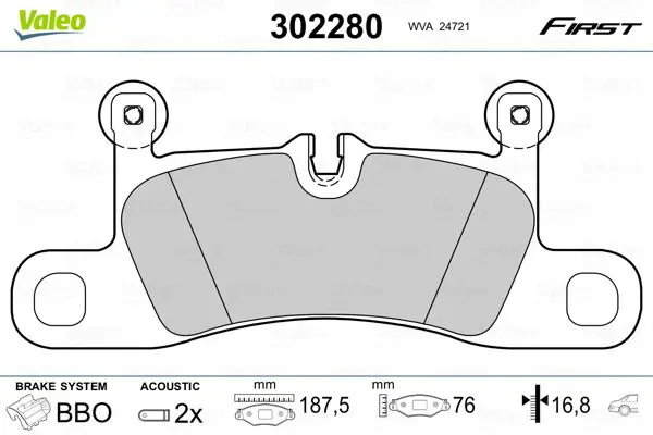302280 Колодки пер. PORSCHE CAYENNE