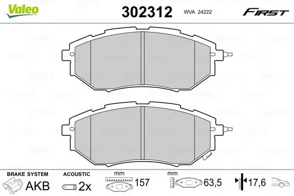 302312 Комплект тормозных колодок,