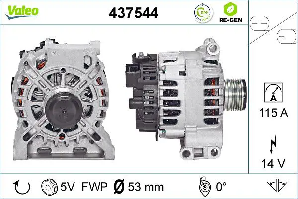 VALEO 437544 Генератор
