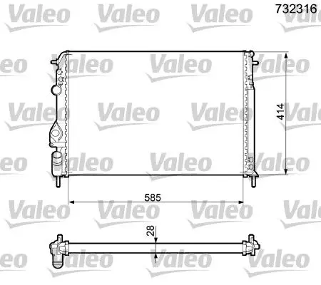 VALEO 732316 Теплообменник