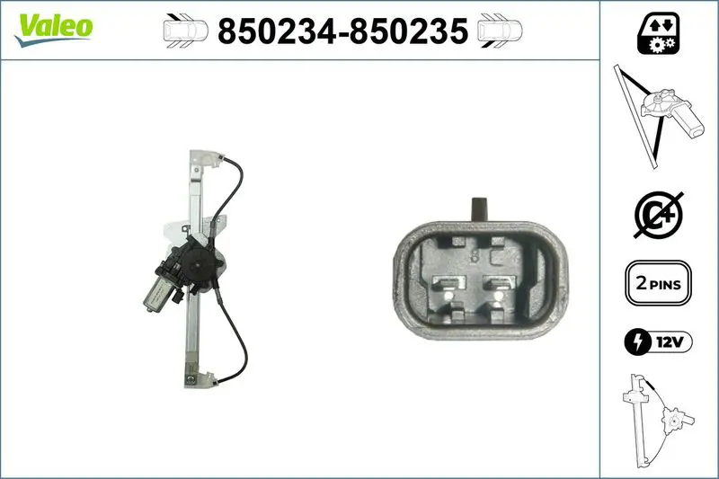 VALEO 850234 Стеклоподъемник