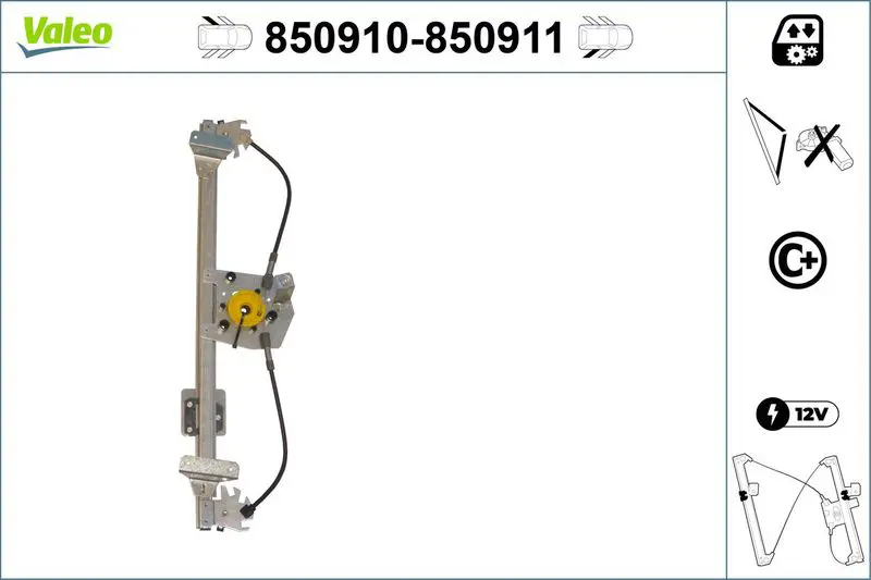 VALEO 850910 Подъемное устройство для окон