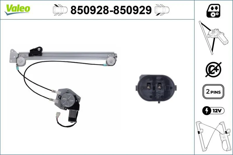 VALEO 850928 Подъемное устройство для окон