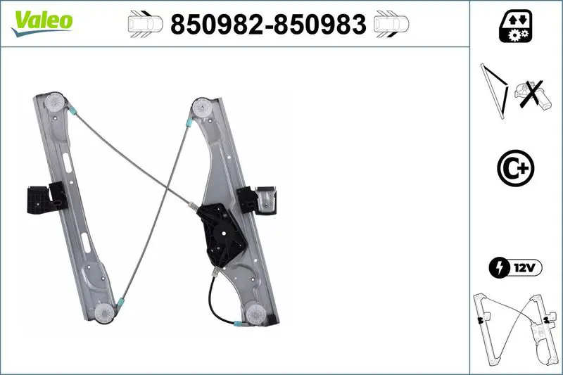 VALEO 850982 Подъемное устройство для окон