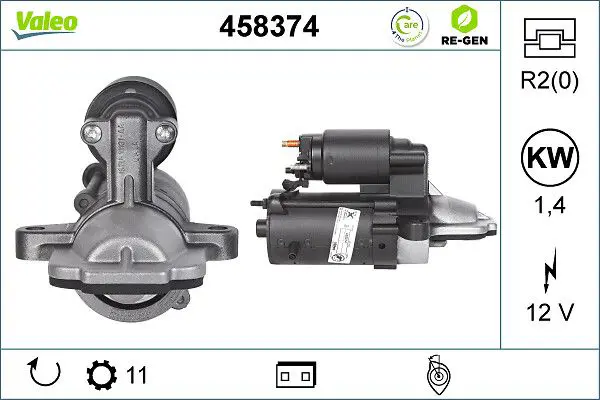 458374 STARTER REMAN RE GEN