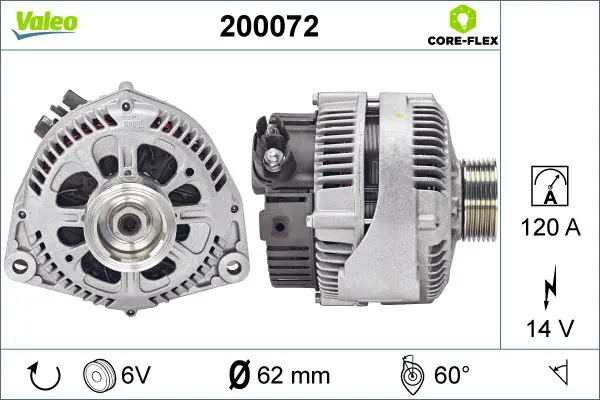  ALTERNATOR REMAN - CORE-FLEX