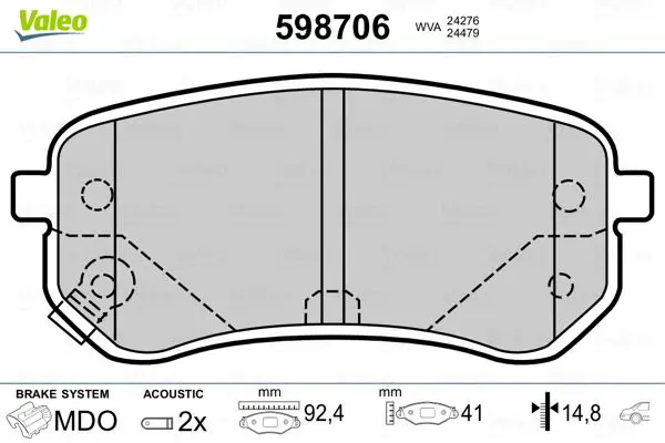 598706 BRAKE PADS