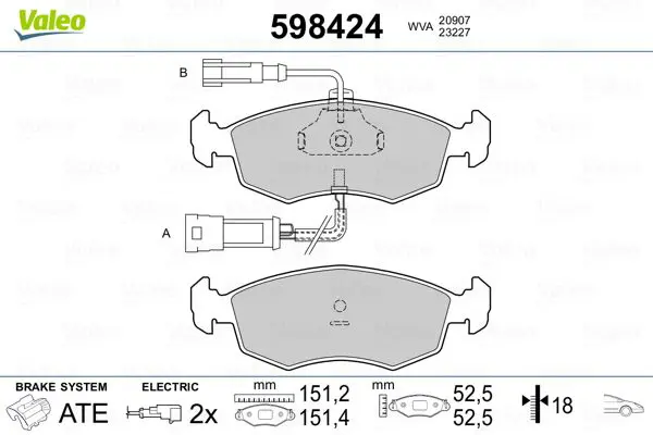 598424 BRAKE PADS