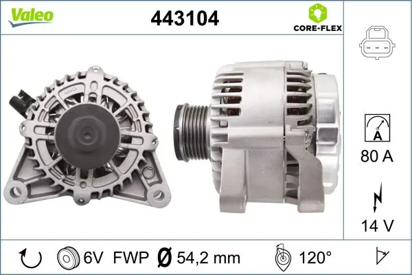 443104 ALTERNATOR NEW CORE FLEX