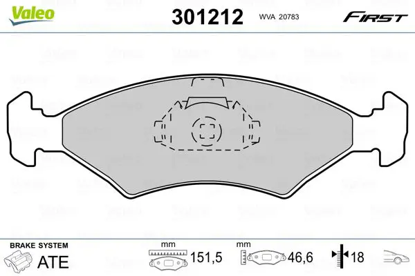 301212 Колодки торм. FORD Fiesta