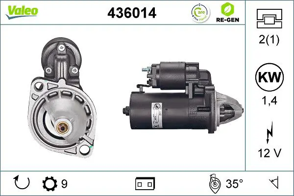 436014 STARTER REMAN RE GEN