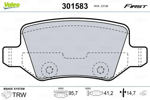 VALEO 301583 К-т дисков. тормоз. колодок