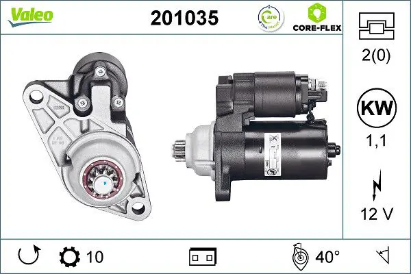 201035 STARTER REMAN CORE FLEX