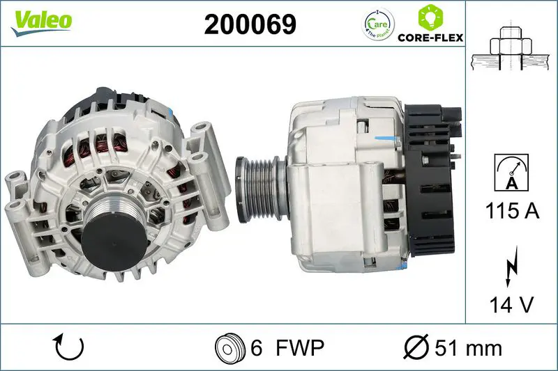  ALTERNATOR REMAN - CORE-FLEX