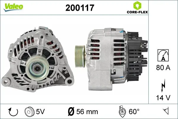 200117 ALTERNATOR REMAN CORE FLEX