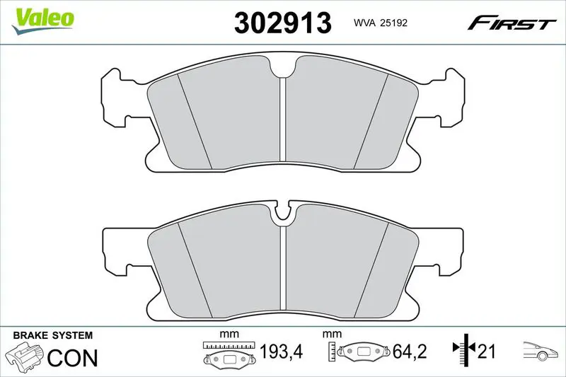 302913 Комплект тормозных колодок,