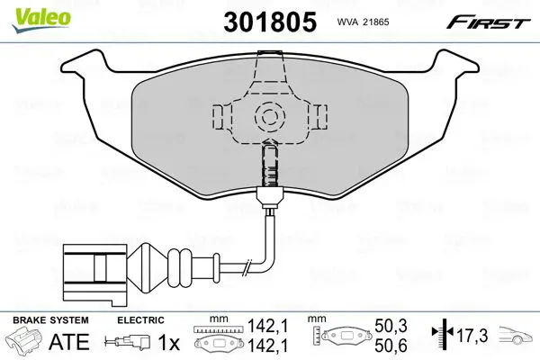 VALEO 301805 К-т дисков. тормоз. колодок