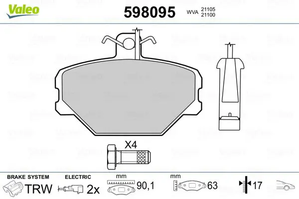 598095 BRAKE PADS